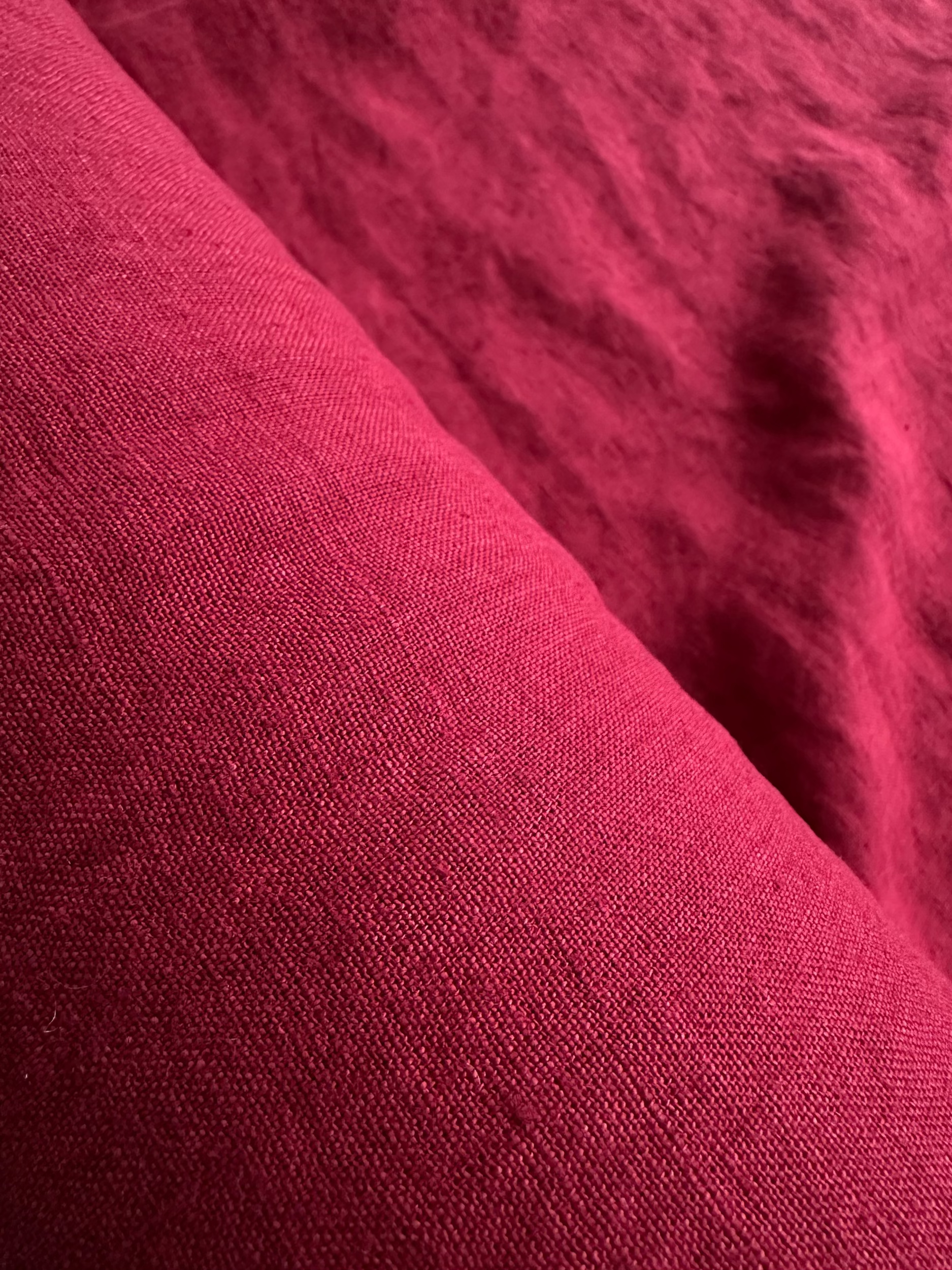 red linen fabric by yard