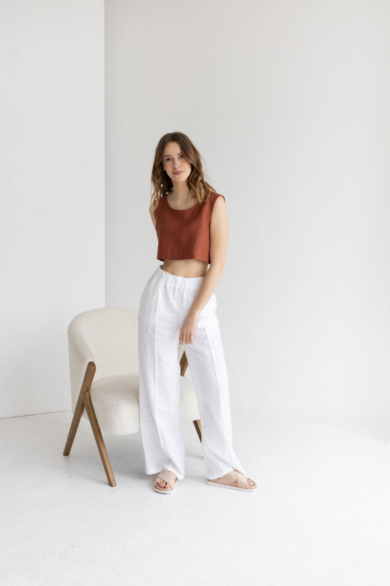 linen crop top