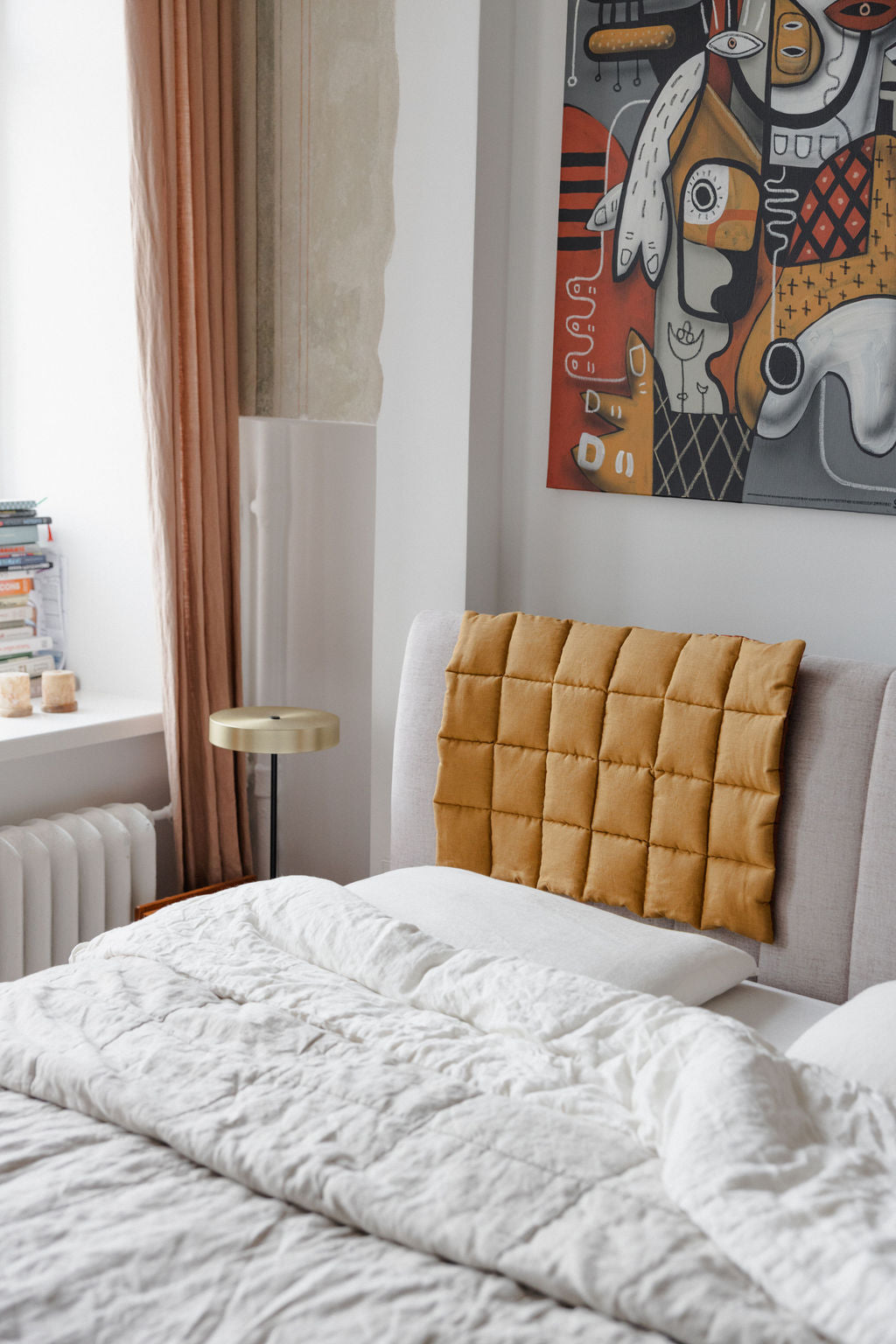 Amber Linen Headboard Cover