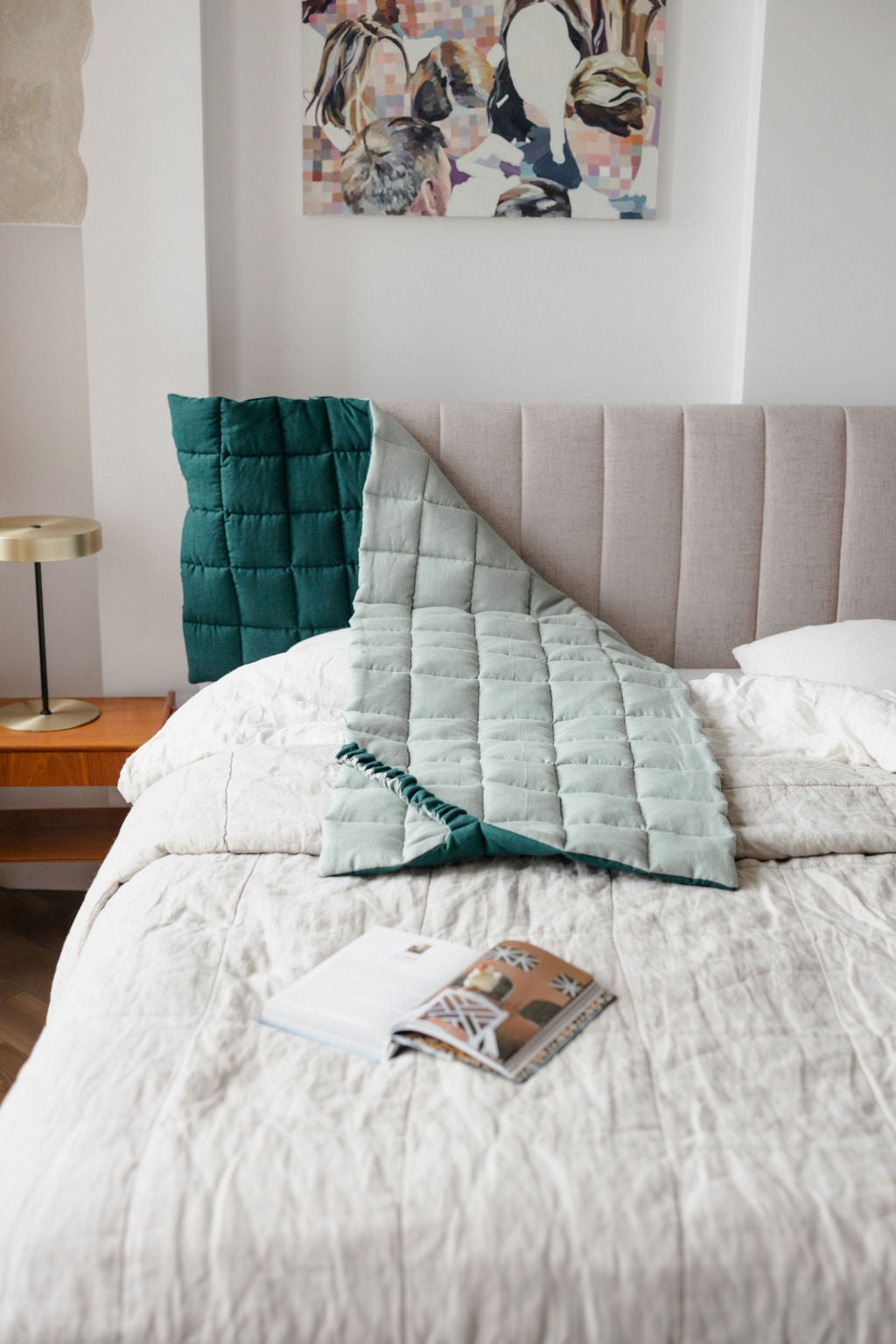 linen headboard cover