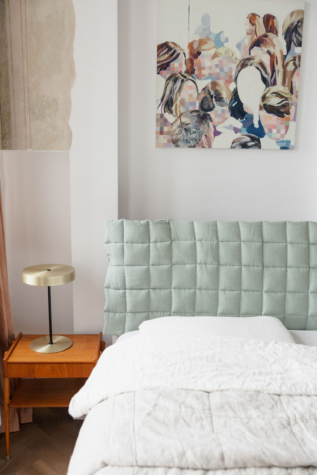 linen headboard cover