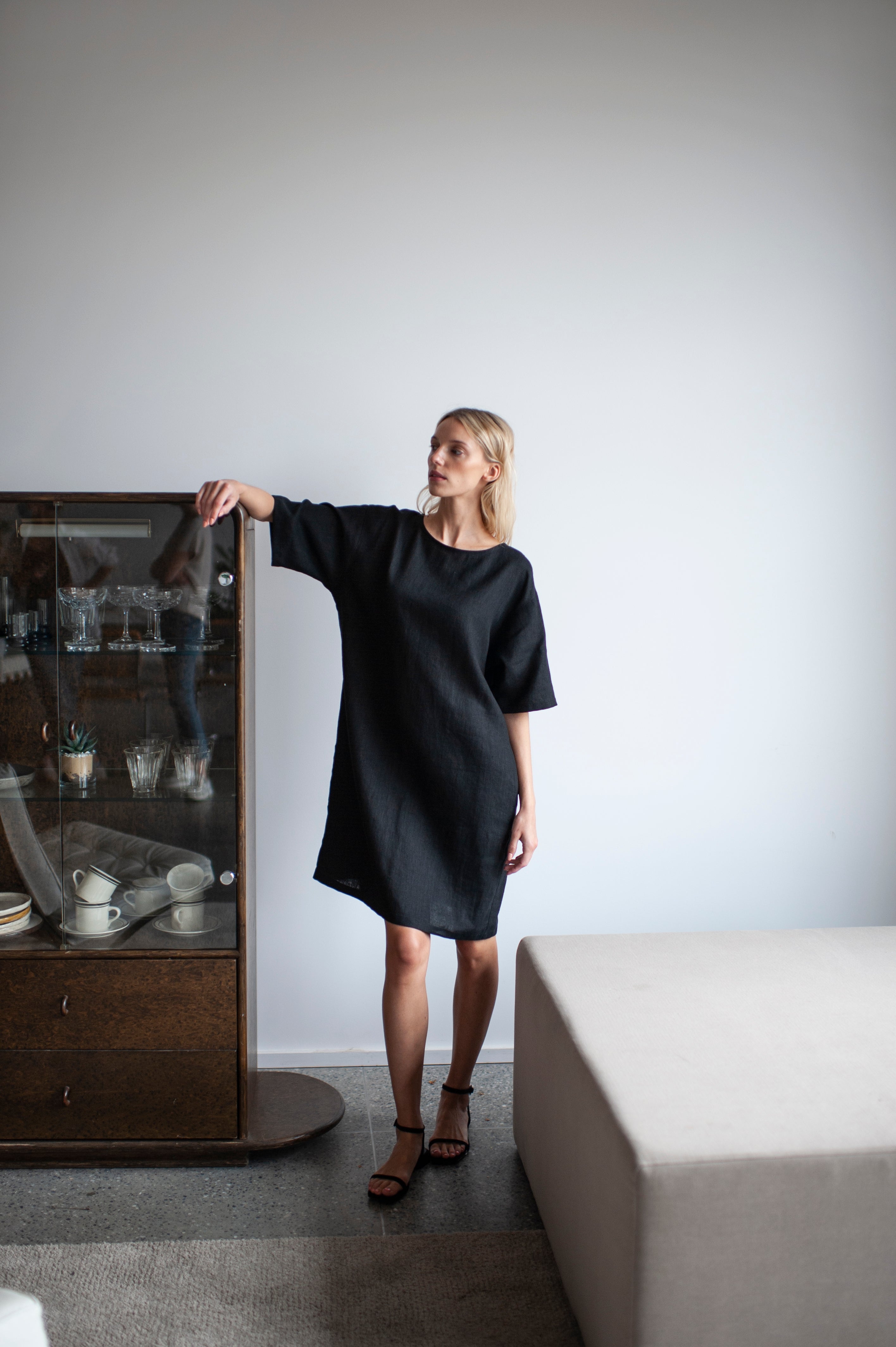 Black Linen Dress