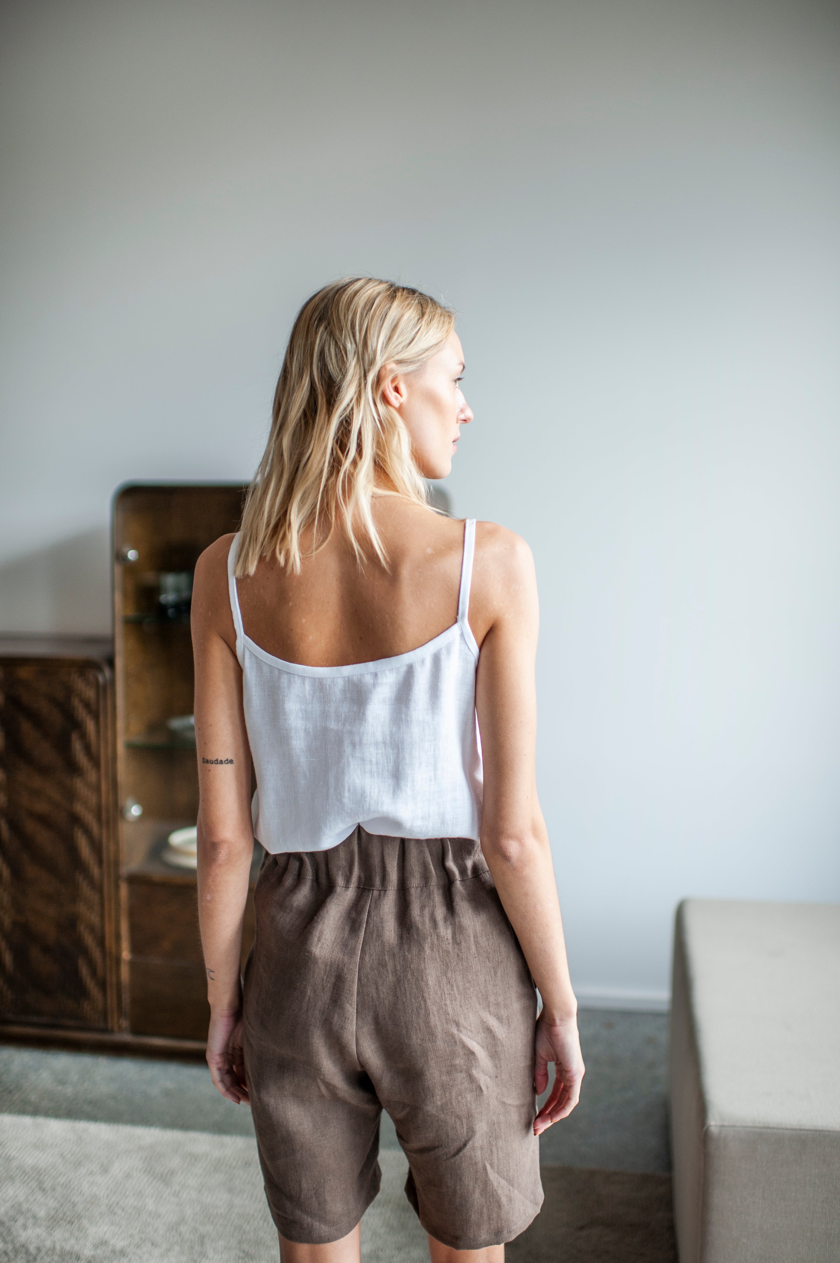 linen bermuda shorts