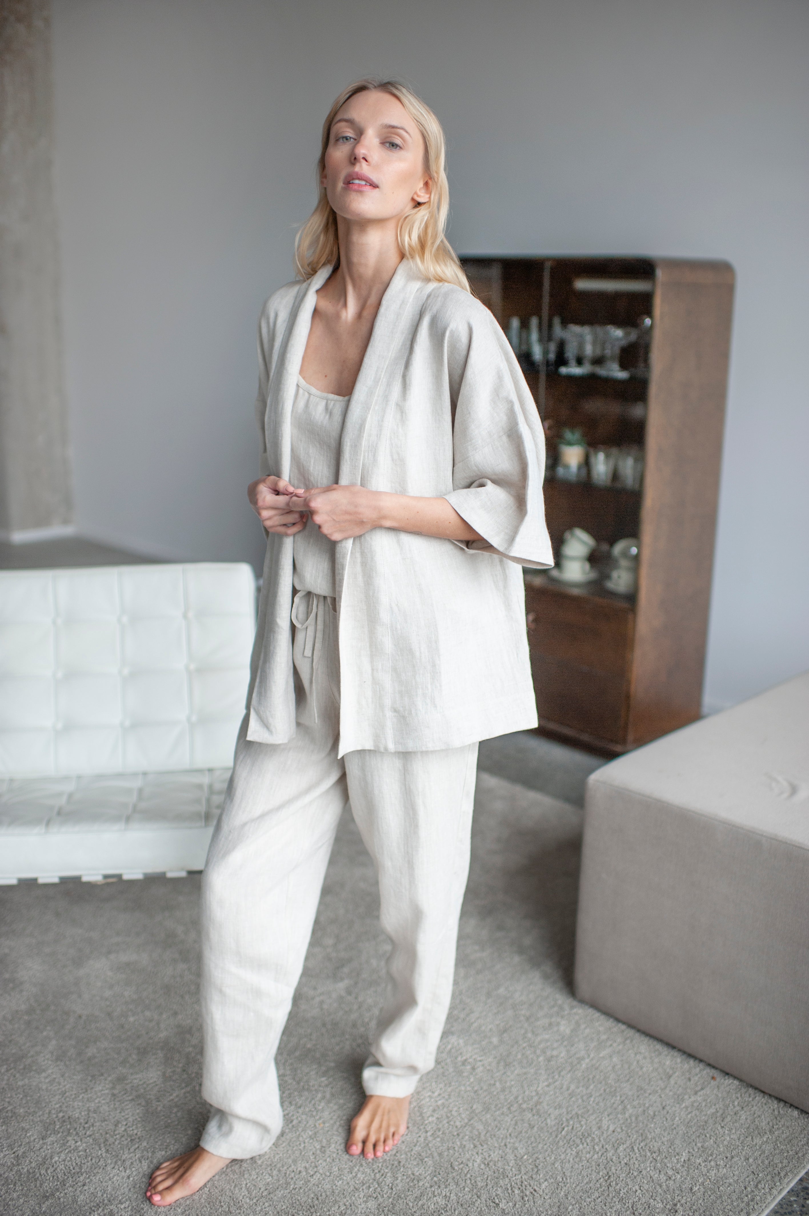 linen loungewear set
