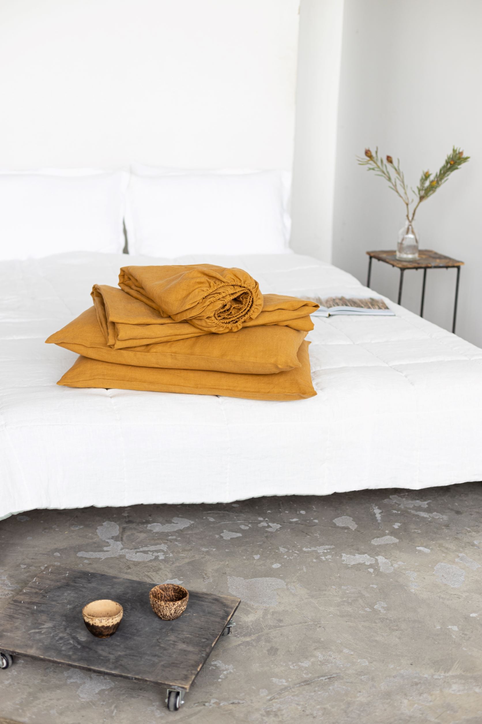 Amber Linen Sheets Set