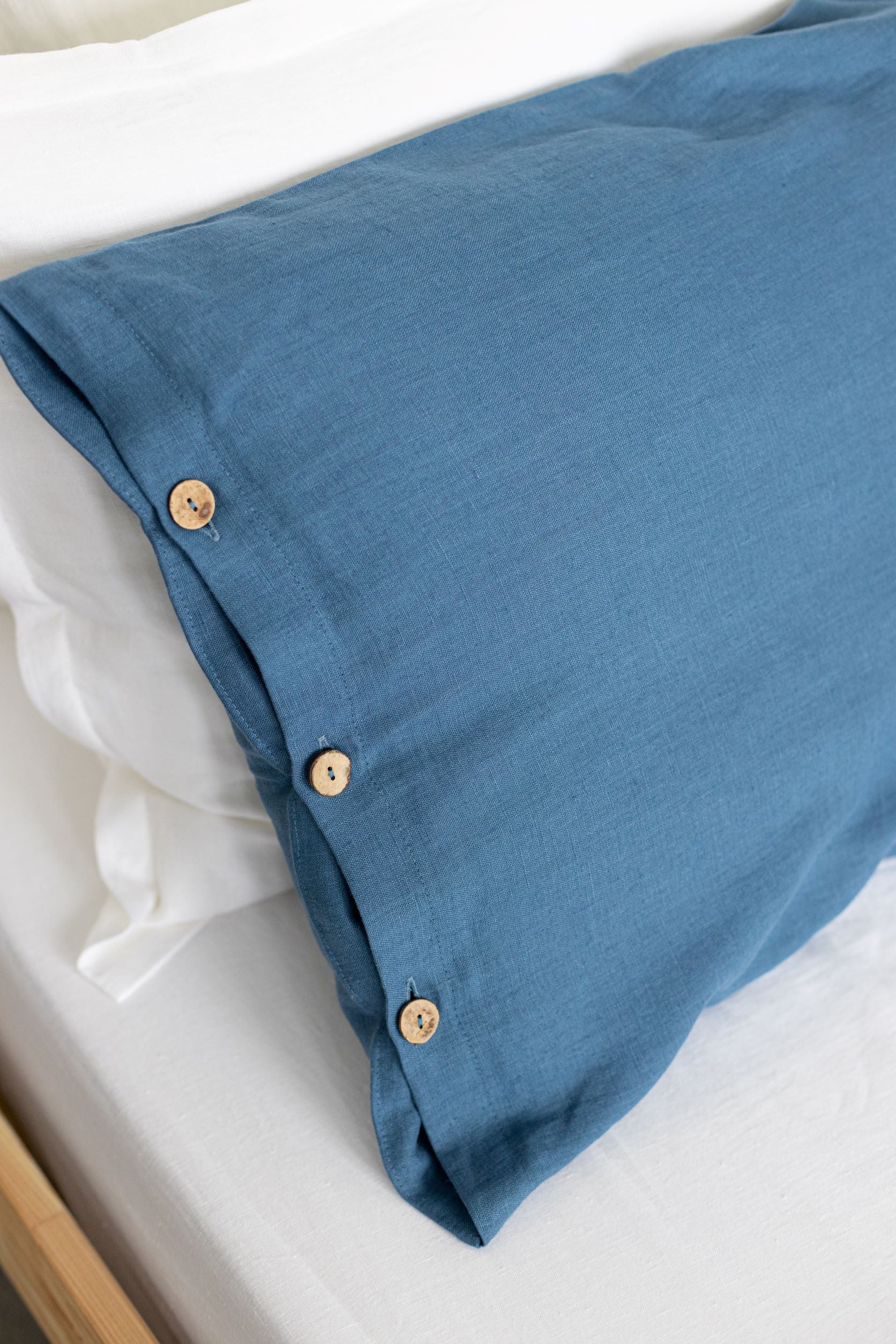 Harbour Blue Linen Bedding Set