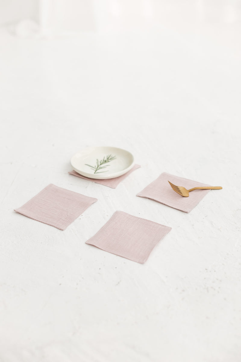 linen coasters set