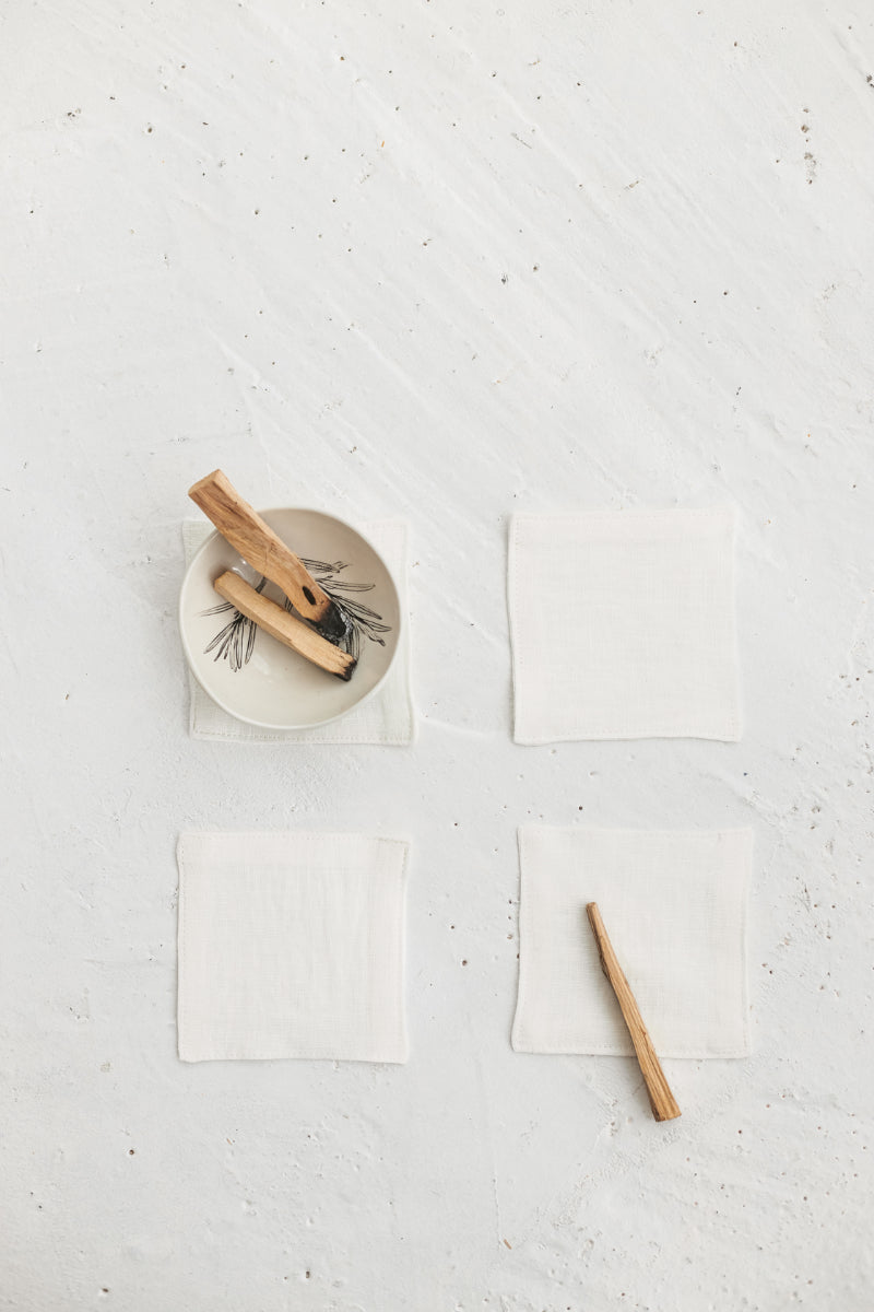 linen coasters set
