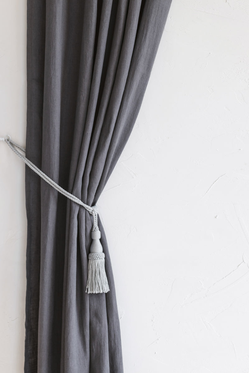 linen tassel tie back
