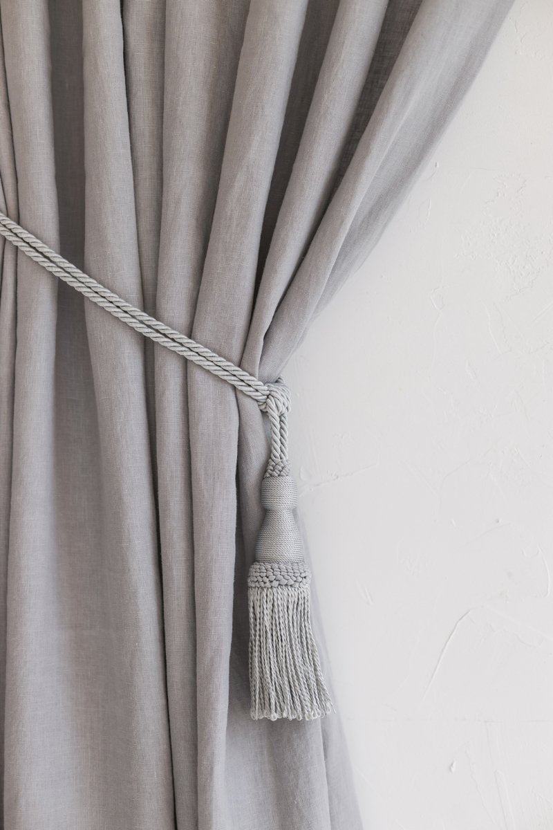 linen tassel tie back