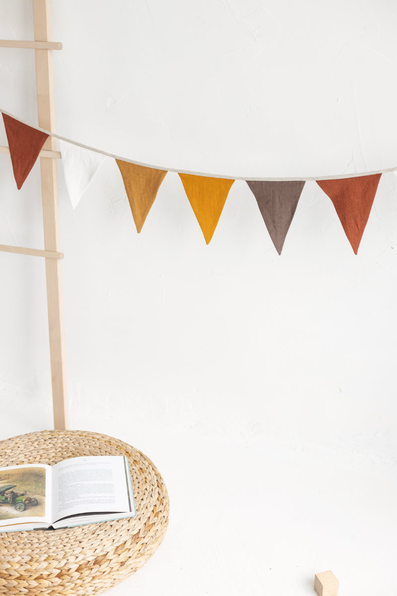 linen flag bunting