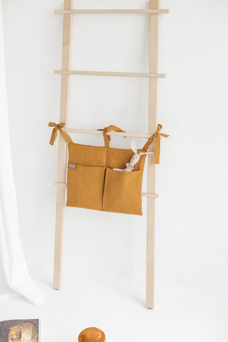 linen nursery pocket organizer