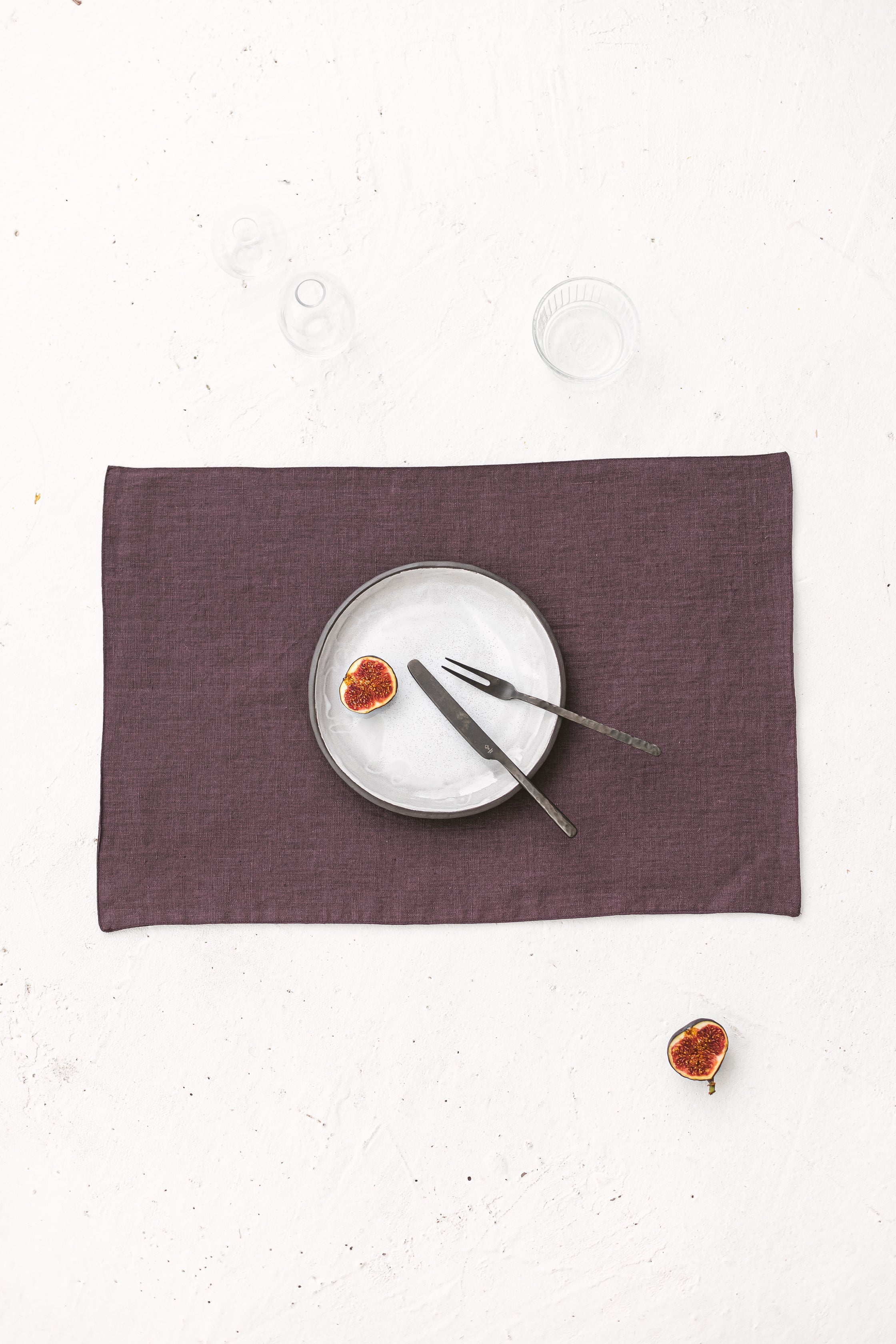 Plum Linen Placemats Set Of 2