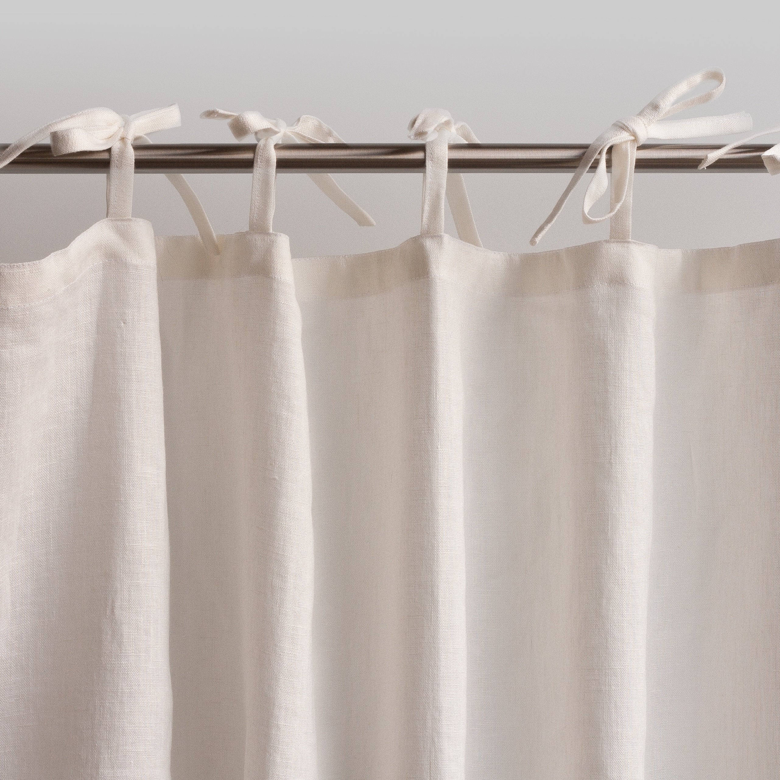 White Linen Curtain