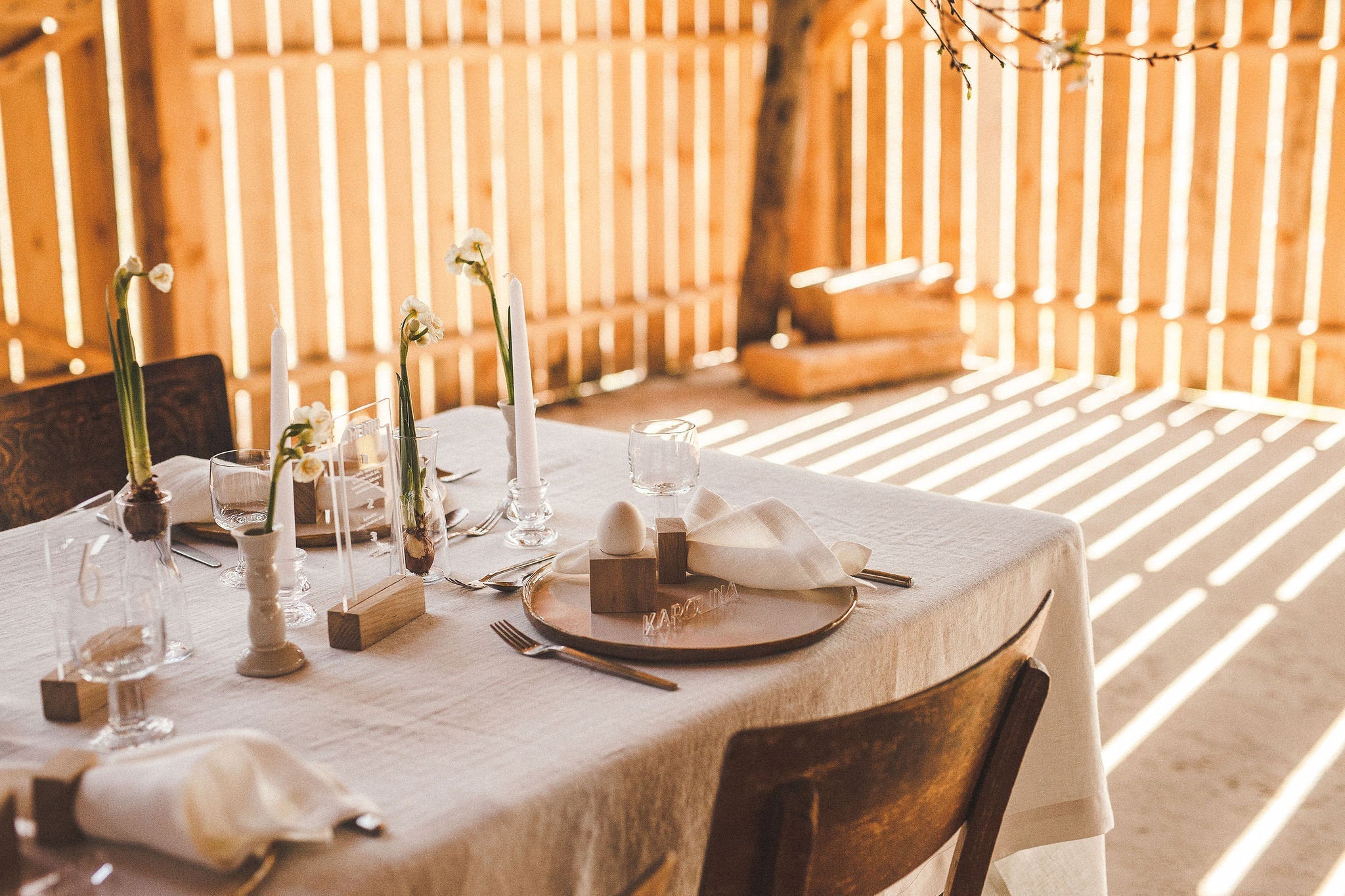 Large Linen Tablecloth Off White