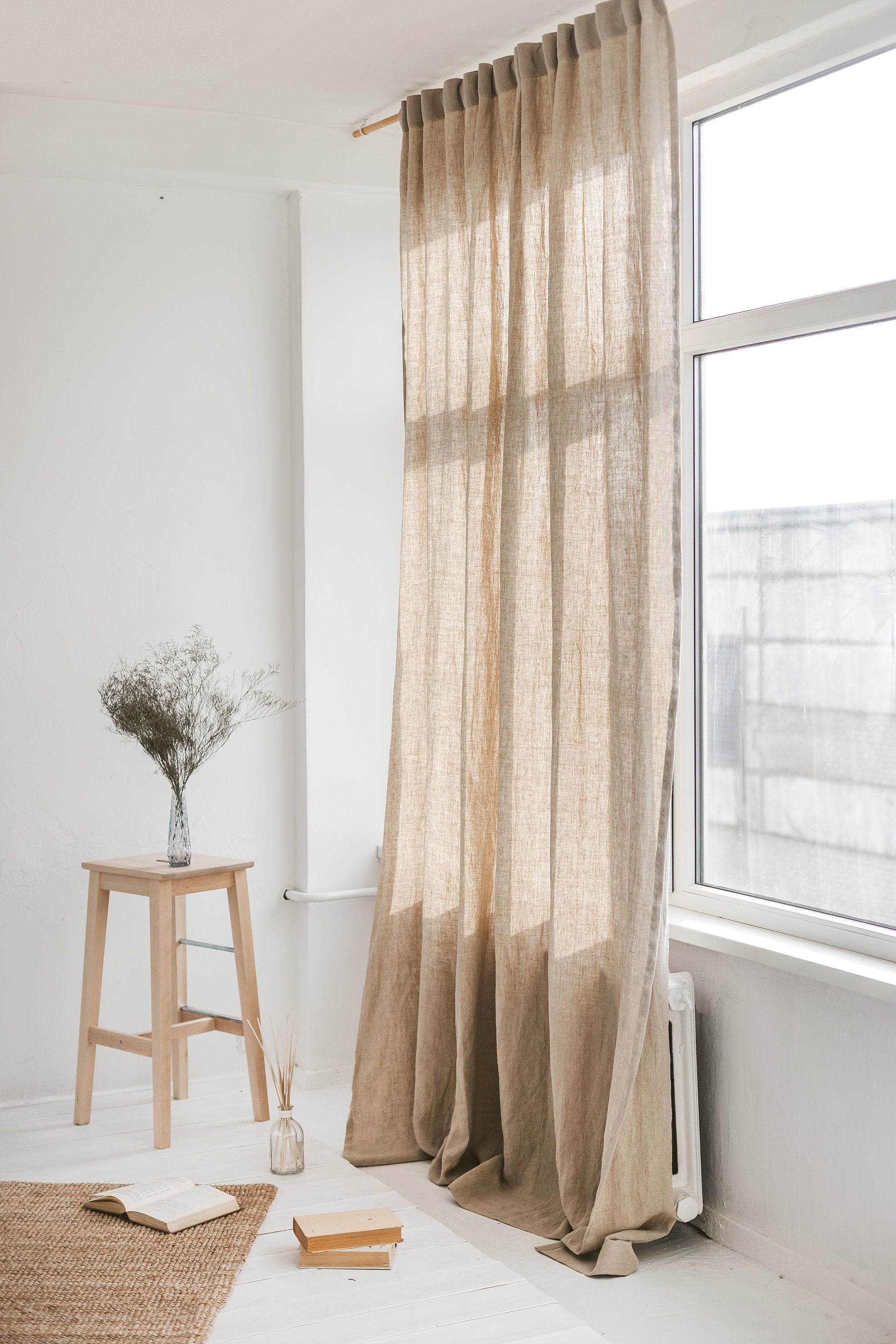 108"/275 Cm Width Linen Curtain