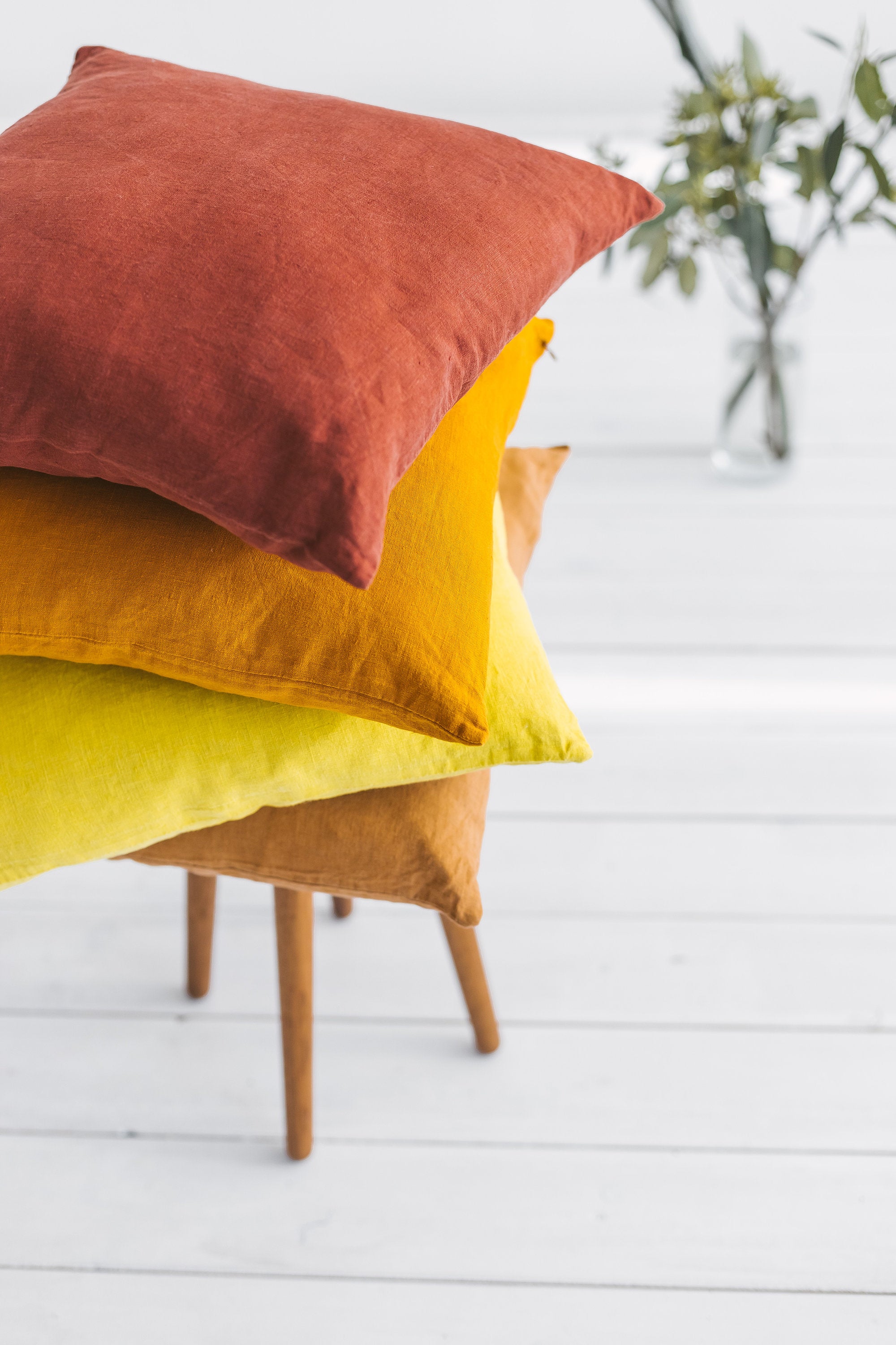 Linen Pillow Case With Zipper