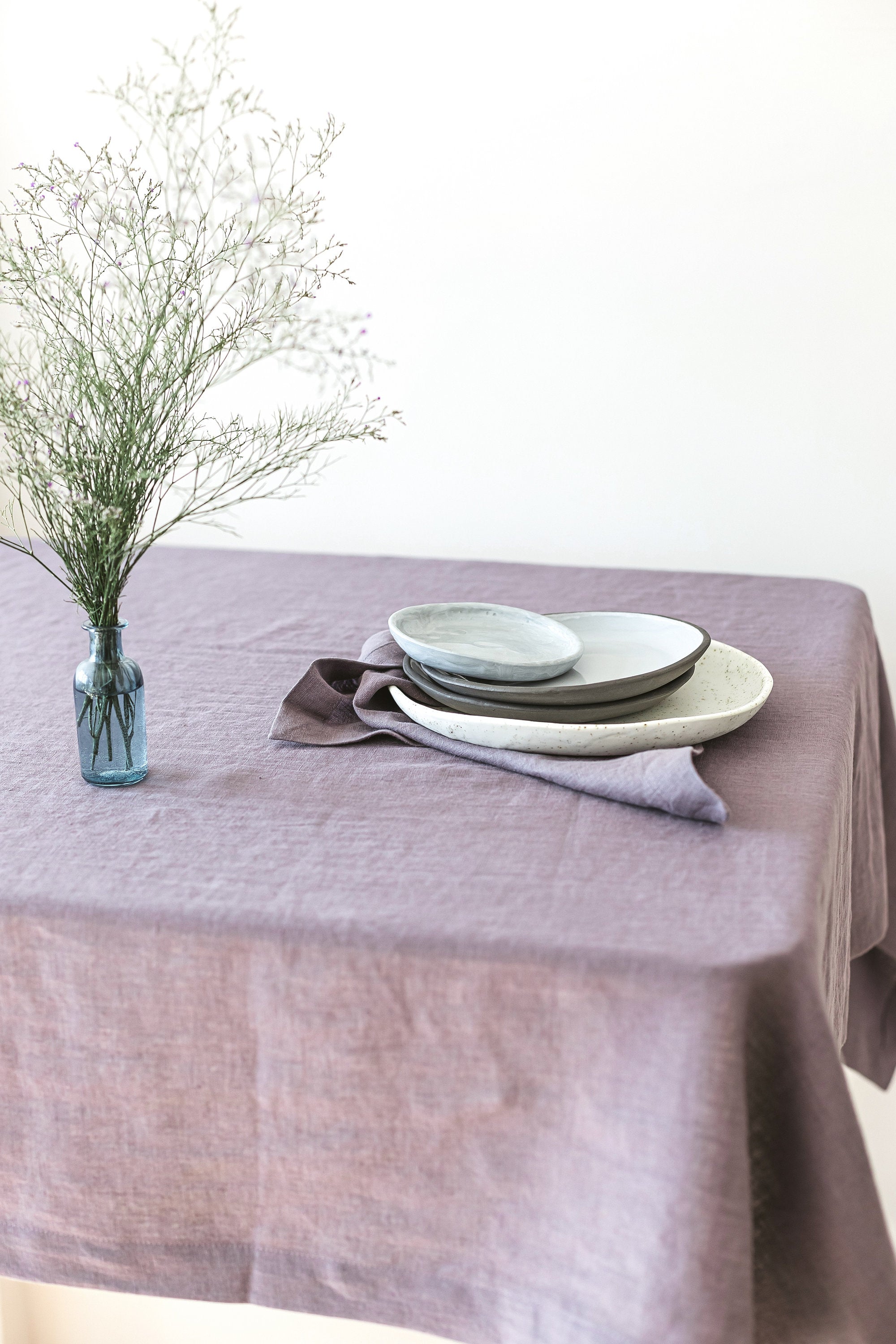 Grape Linen Tablecloth