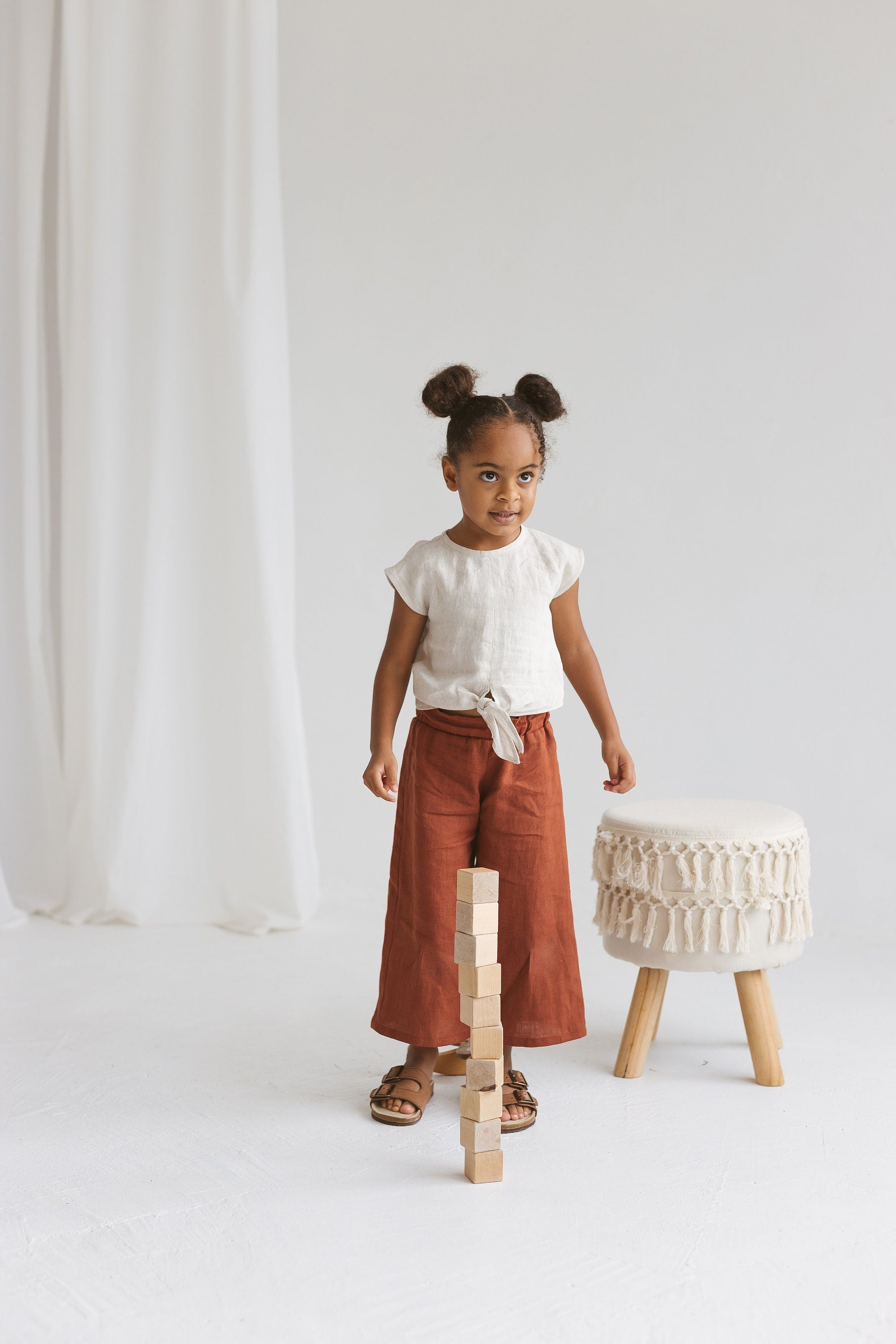 Girls Linen Culottes