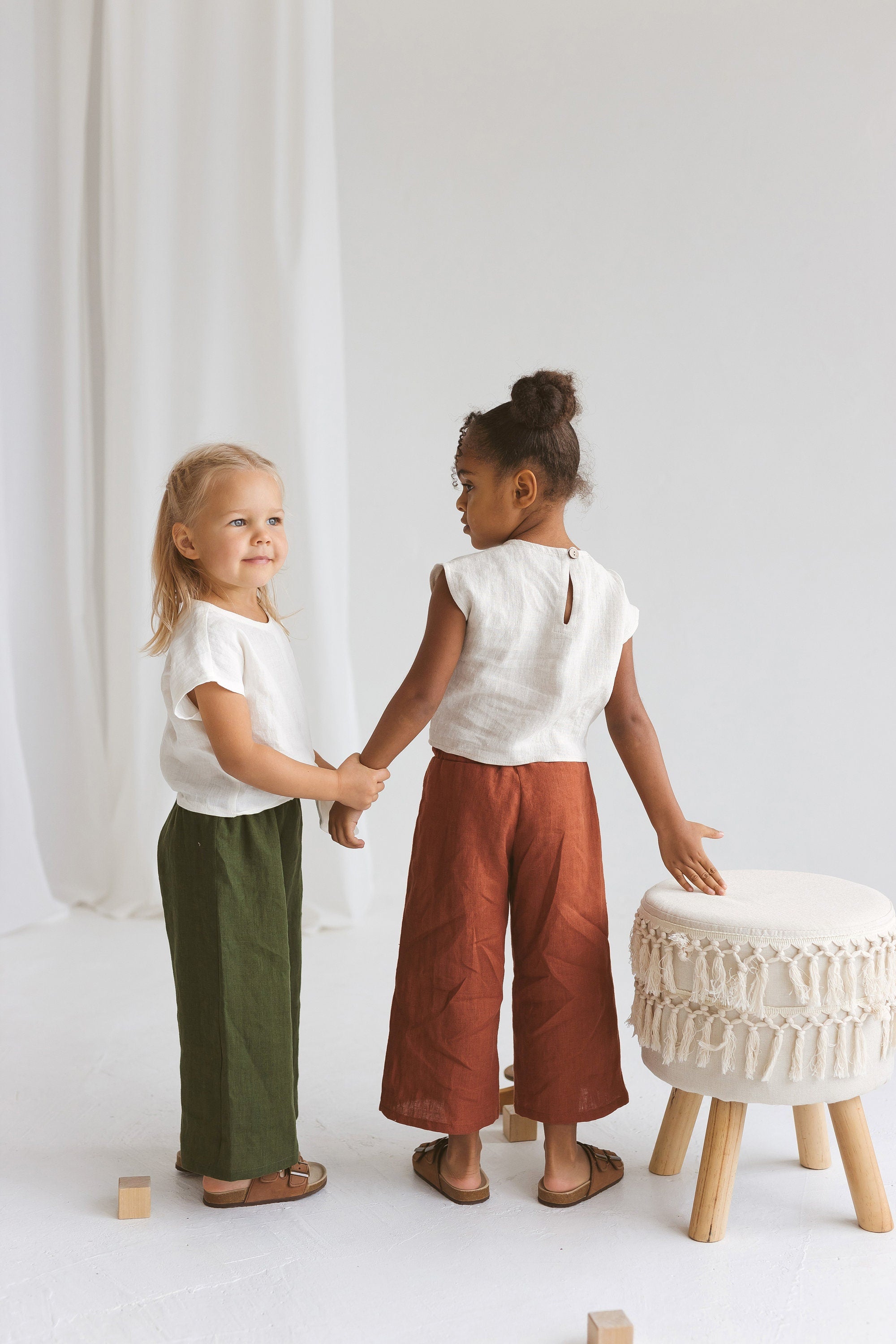 Girls Linen Culottes