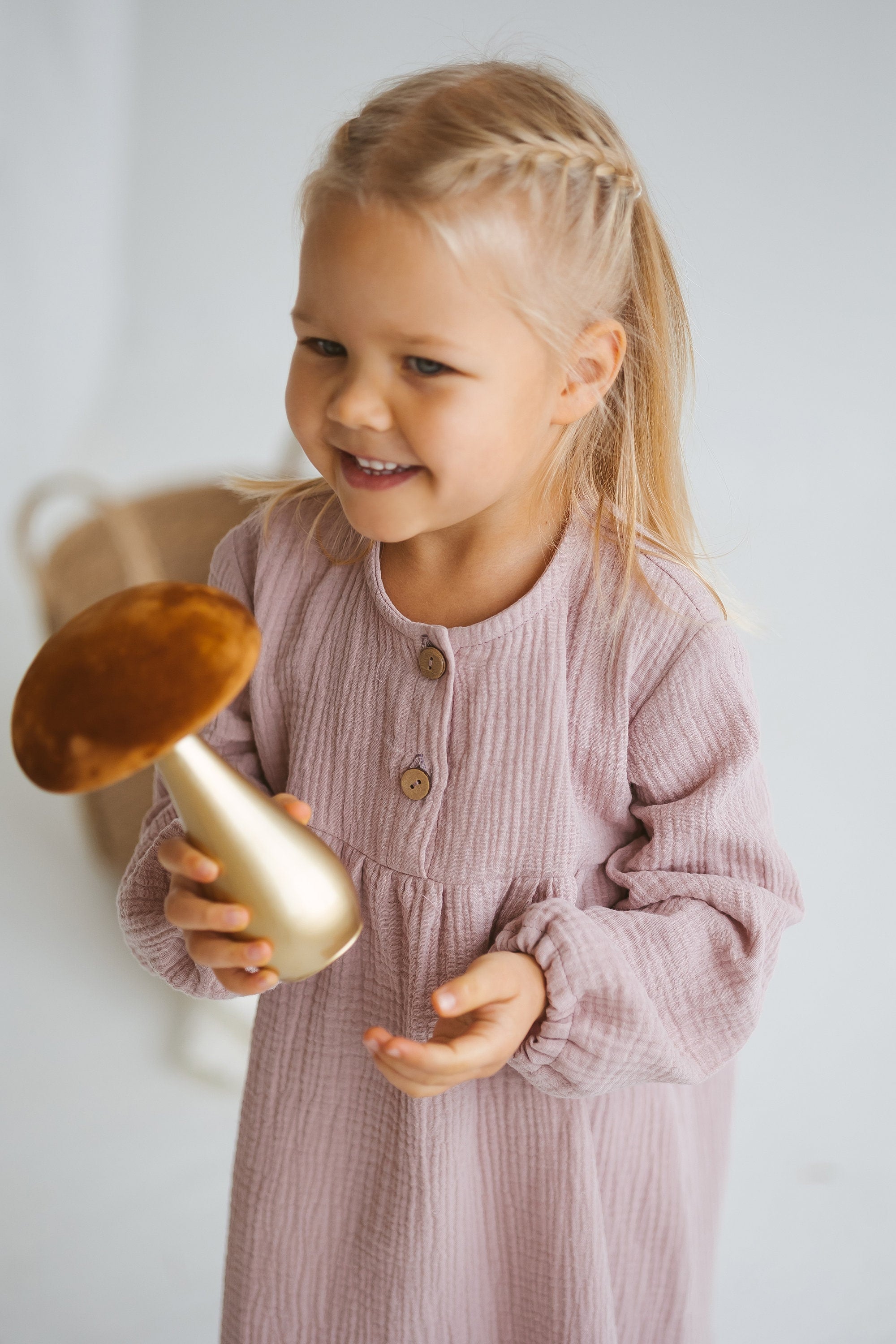 Pale Pink Muslin Girls Dress