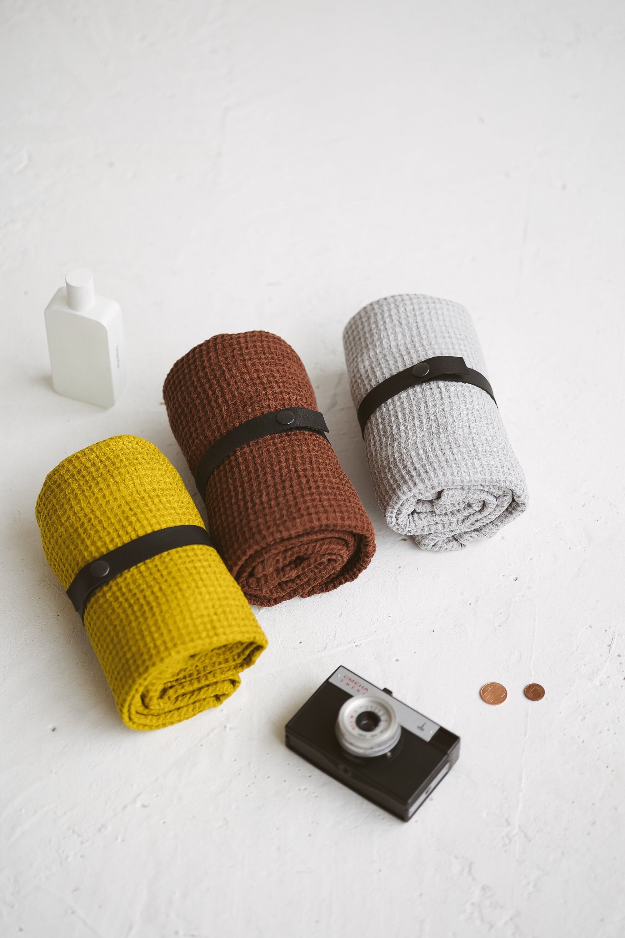 Waffle Linen Travel Towel