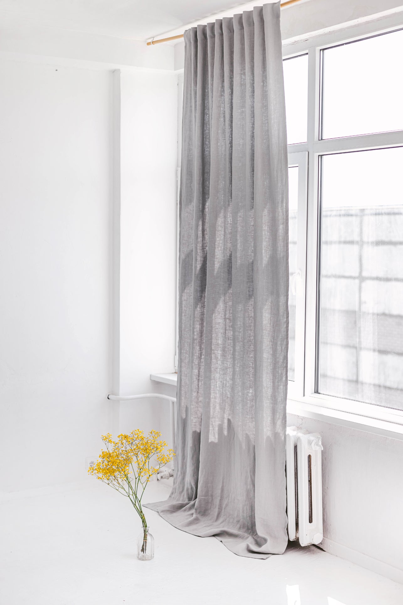 55"/140 CM WIDTH DOUBLE LAYERED LINEN CURTAIN