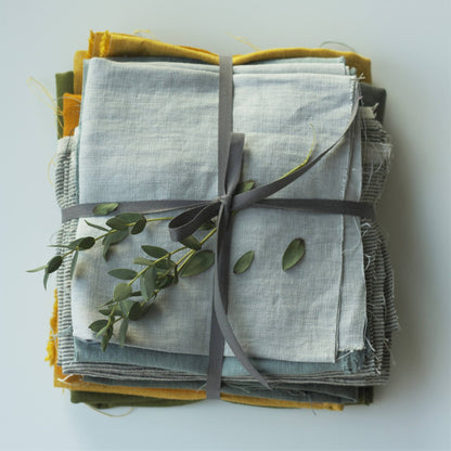 linen fabric swatches by weight