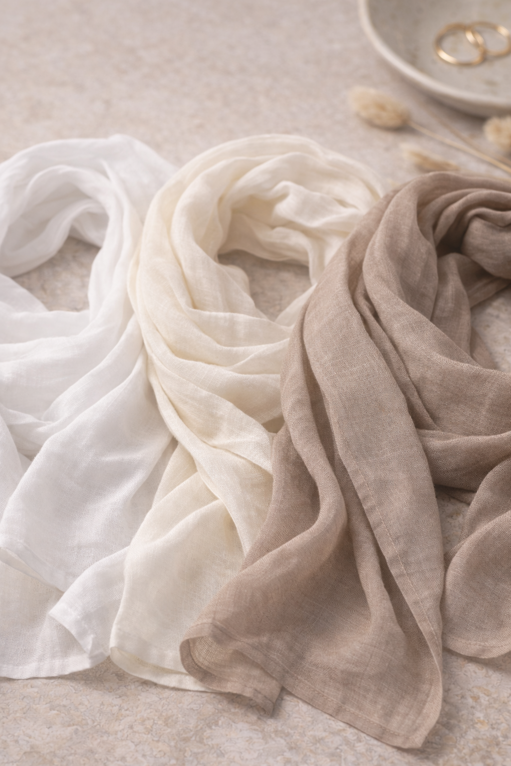 lightweight  linen scarves