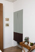 color block linen noren curtain
