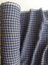 blue checkered linen fabric