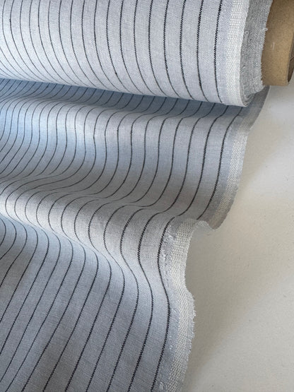 gray striped linen fabric