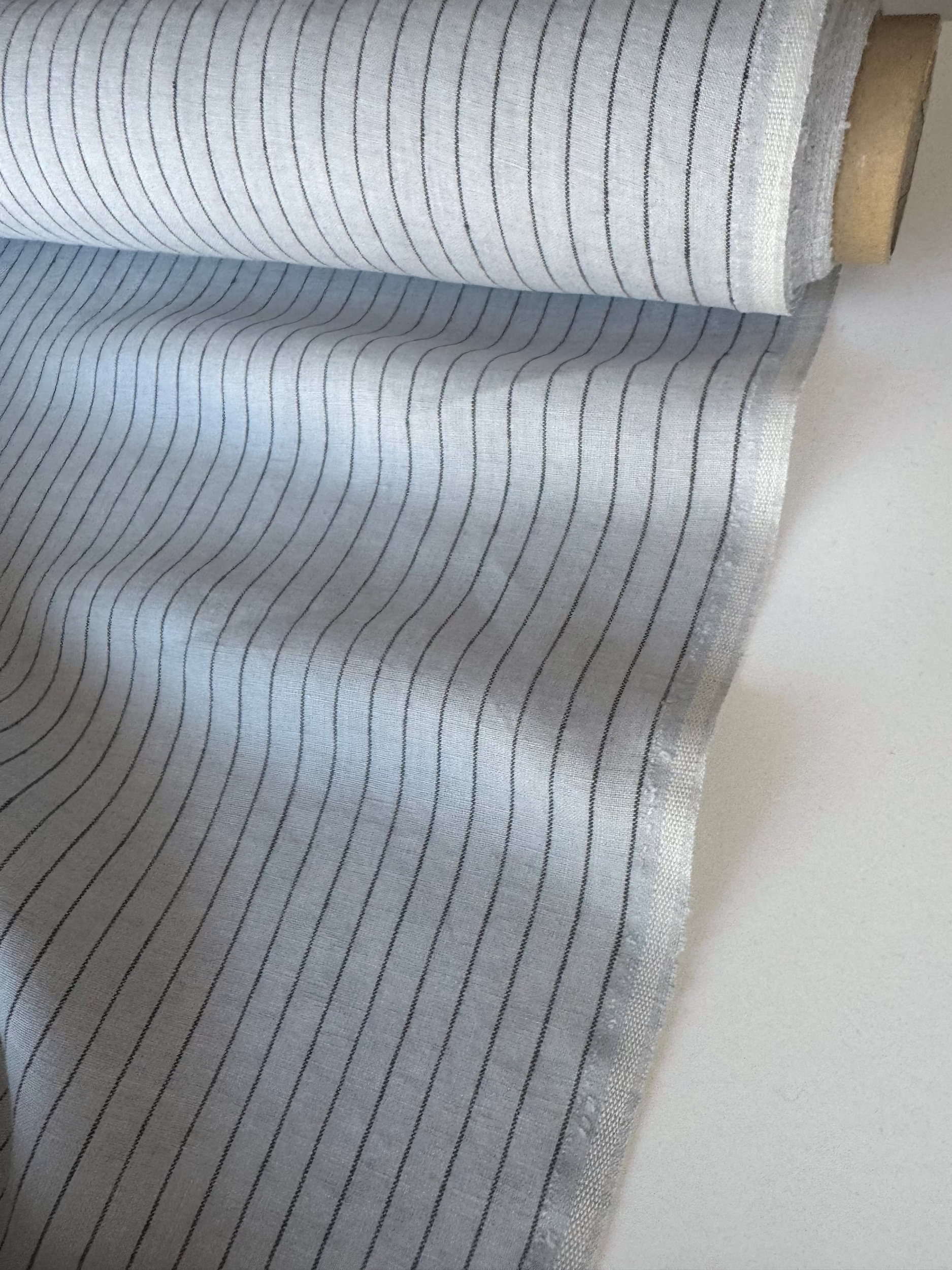 gray striped linen fabric