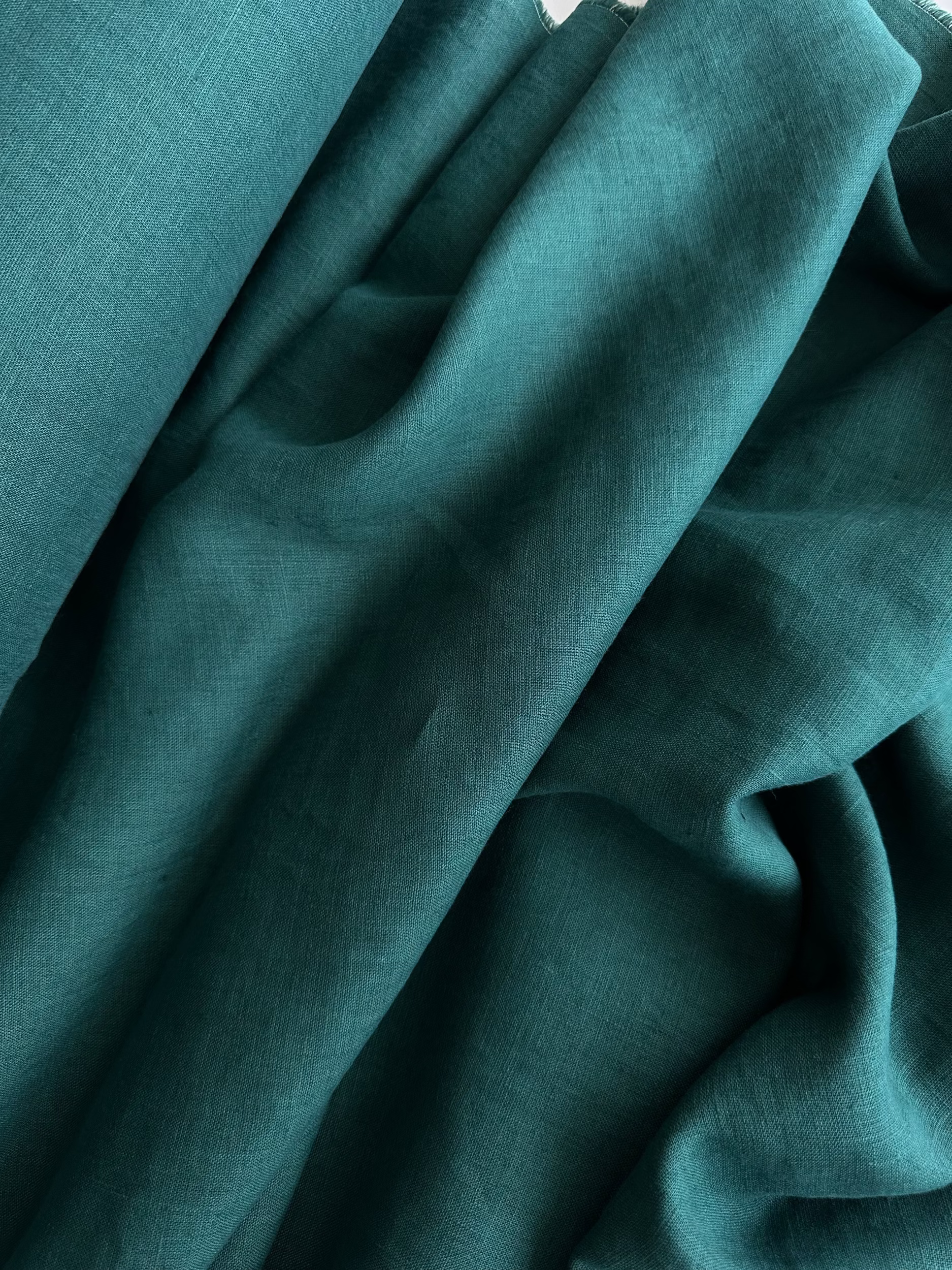 emerald green linen fabric