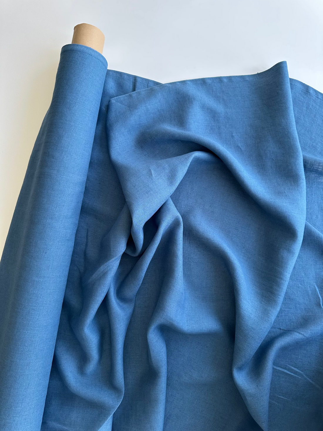 blue linen fabric