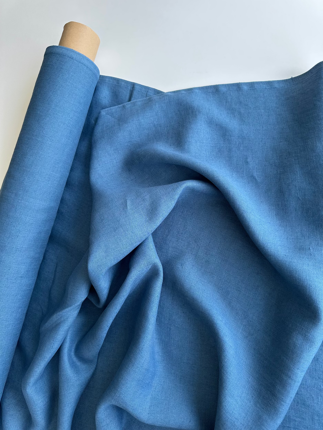 blue linen fabric