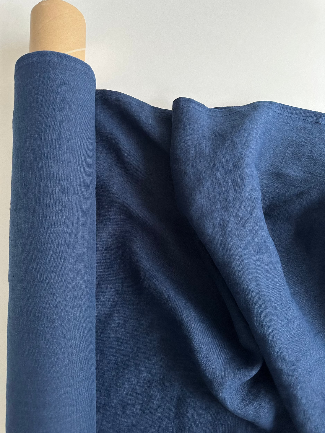 dark blue linen fabric
