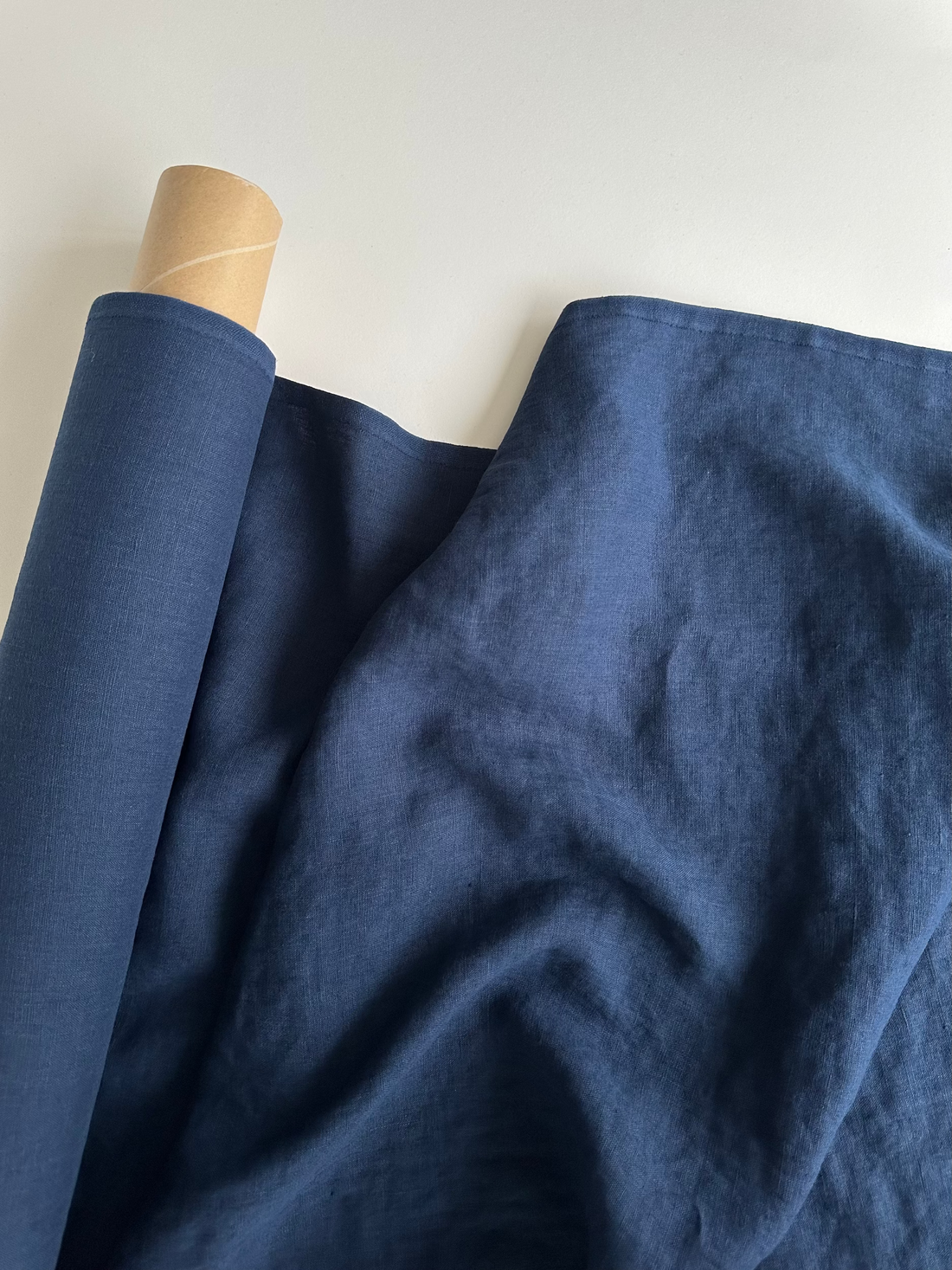 dark blue linen fabric