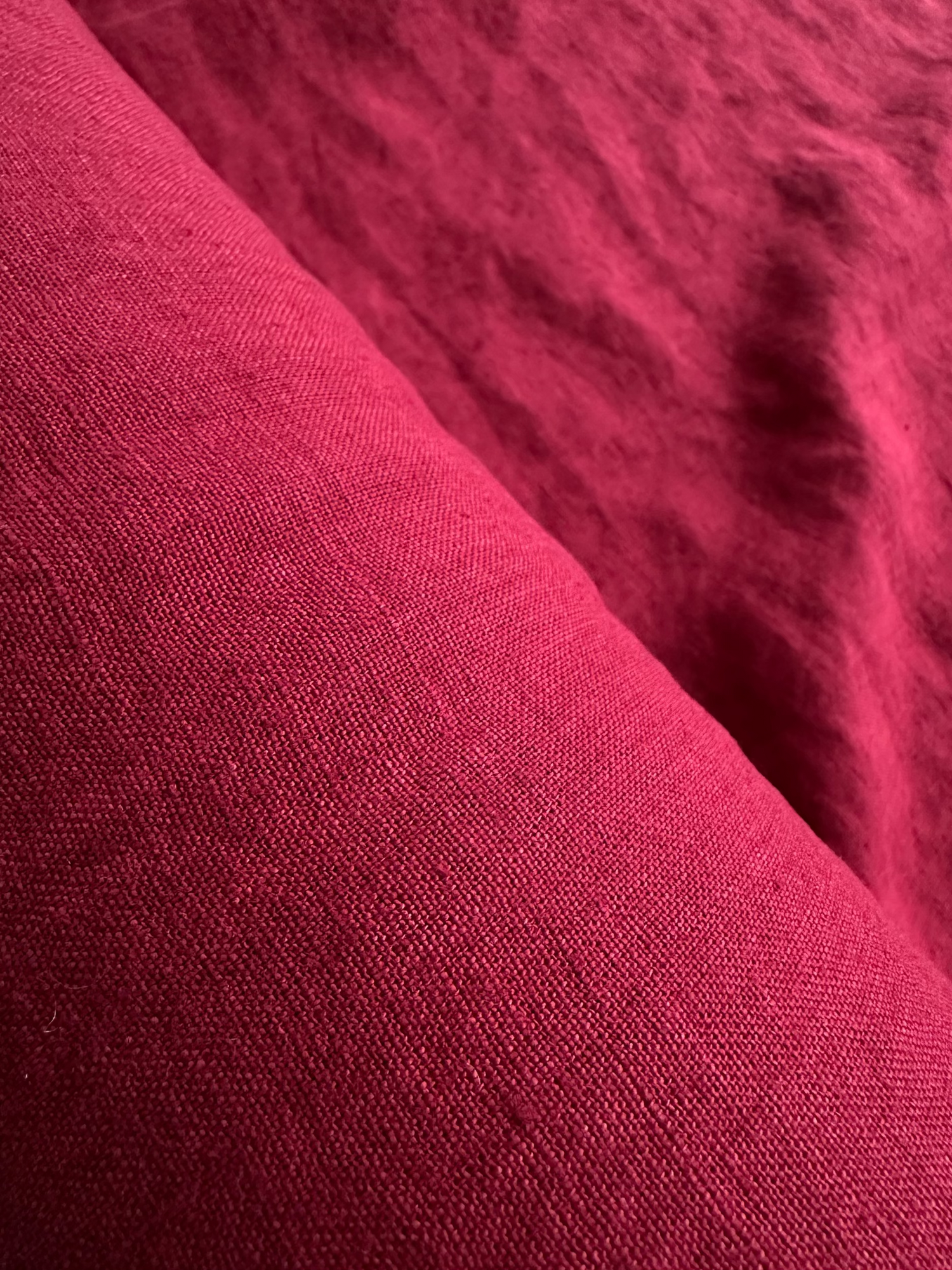 red linen fabric by yard
