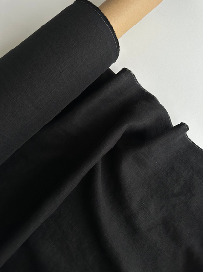 black linen fabric by yard