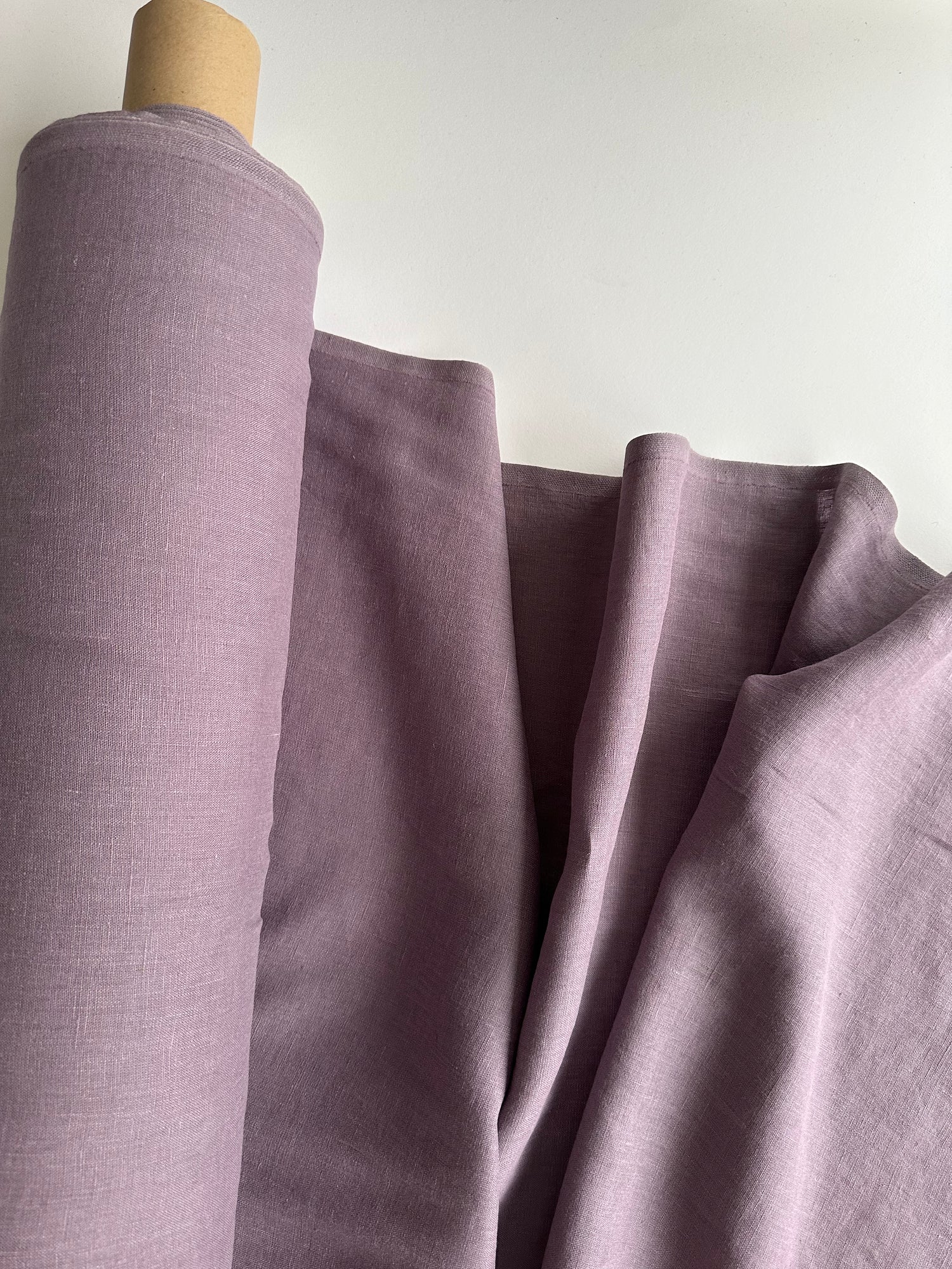 purple lavender linen fabric by meter or yard