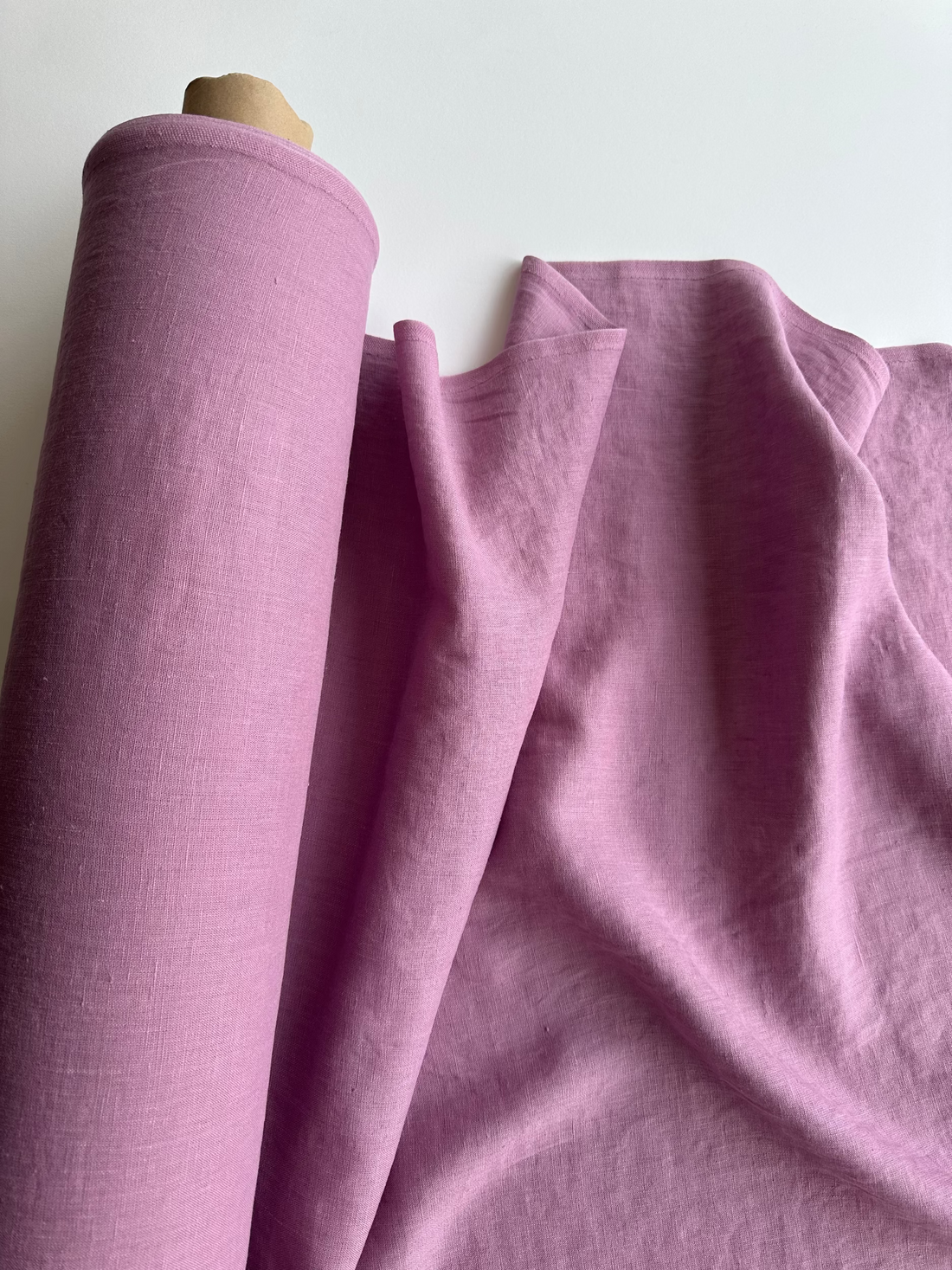Dusty rose linen fabric