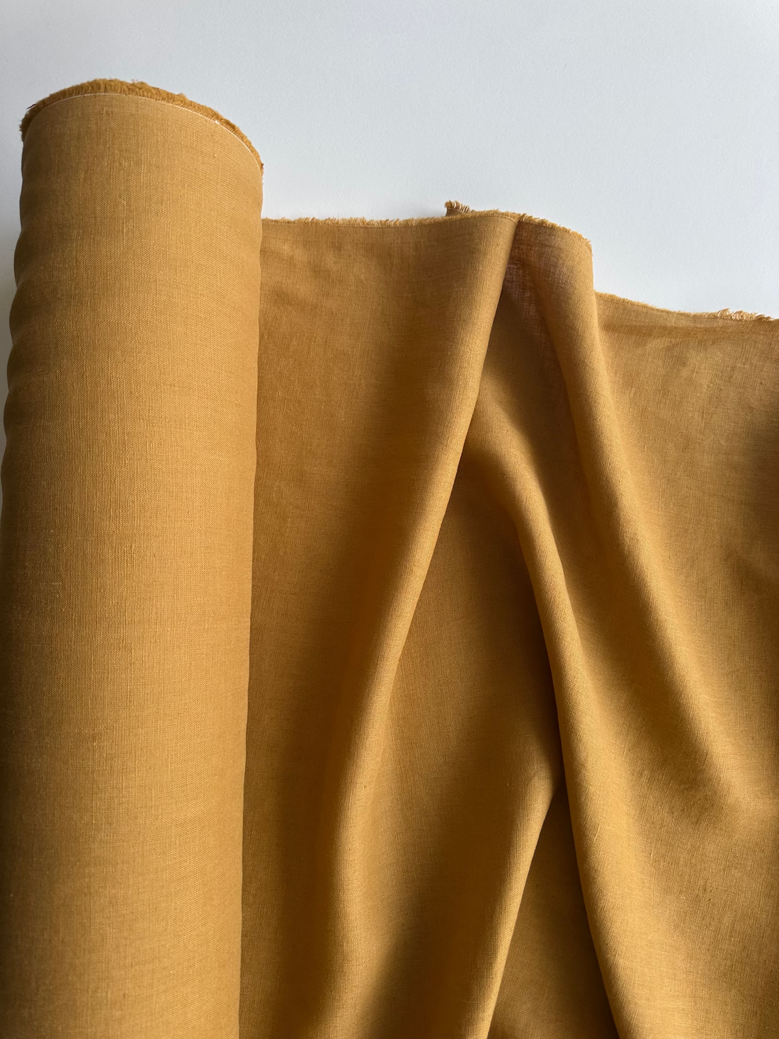 Amber linen fabric