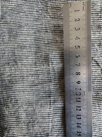 narrow stripe black linen fabric