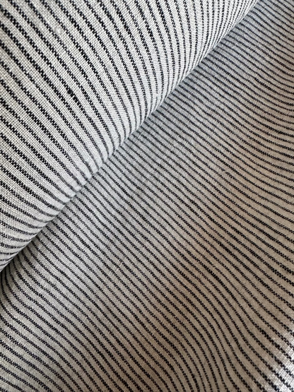 natural pinstripe linen fabric