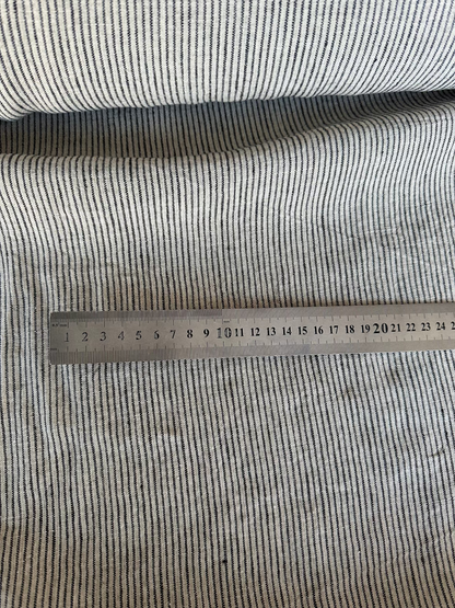 natural pinstripe linen fabric