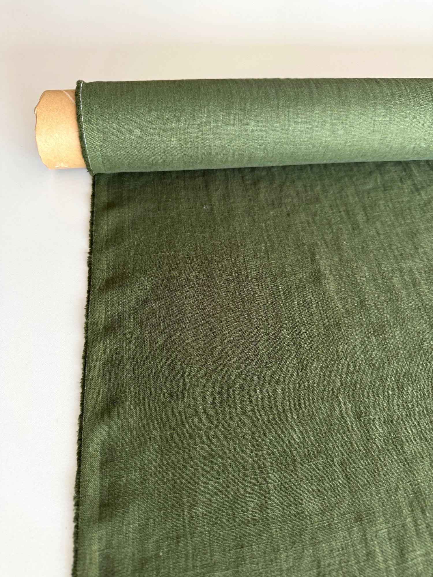 dark green linen fabric