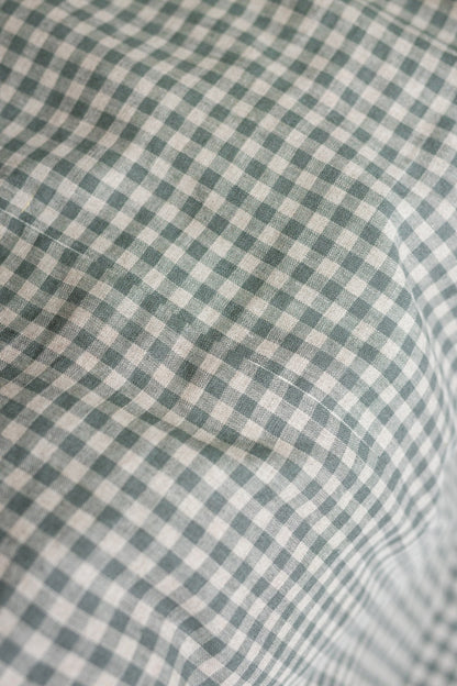 gingham linen bedding set