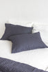Blue linen bedding