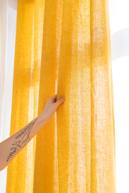 linen curtain with grommets